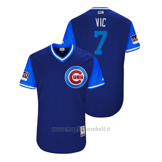 Maglia Baseball Uomo Chicago Cubs Victor Caratini 2018 Llws Players Weekend Vic Royal